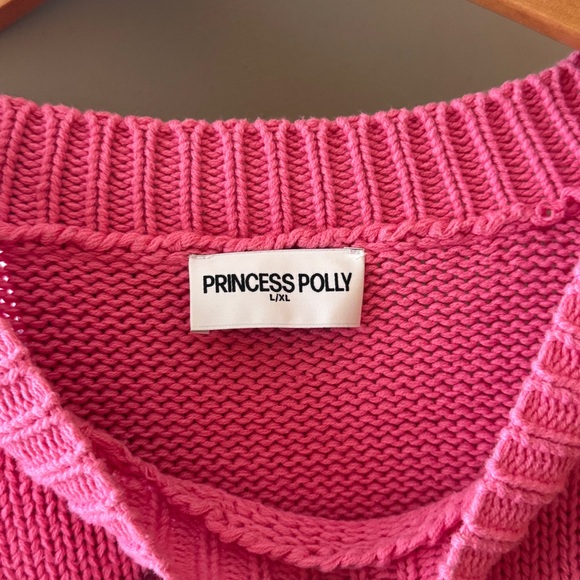 Princess Polly Harmony Pink Oversized Pullover Sweater L/XL - Picture 7 of 9